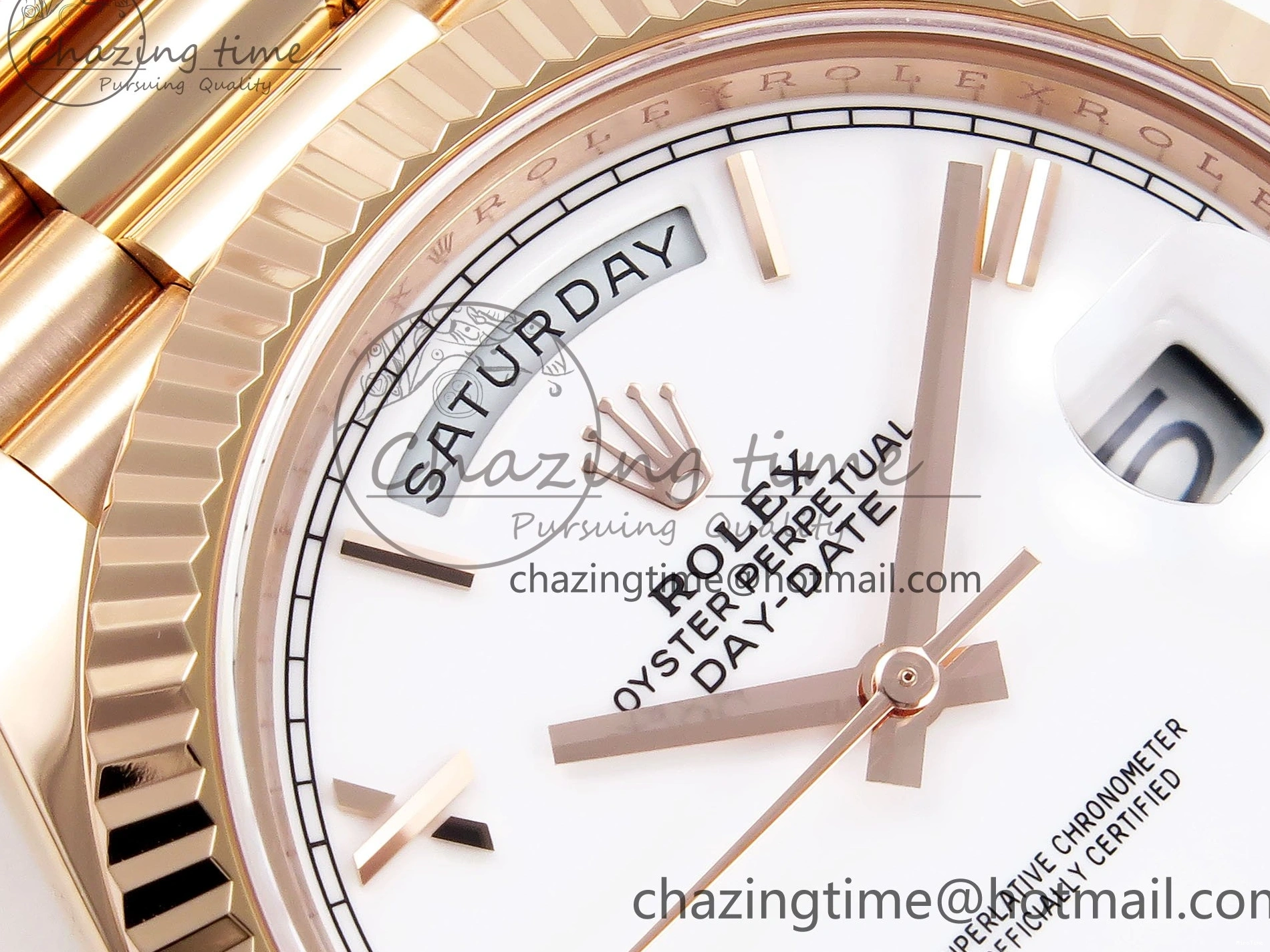 MiroTime 0318 Day Date 40 RG 228235 ARF 1:1 Best Edition White Roman Dial on President Bracelet VR Bright 1510